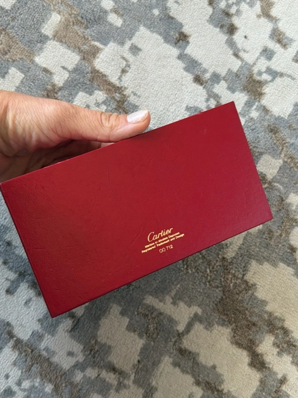 Cartier Red and Gold original for glasses but bottom cushion is removed